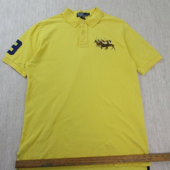 Polo by Ralph Lauren Yellow Polo Shirt Men's Large Golf‎ Performance - Picture 5 of 8